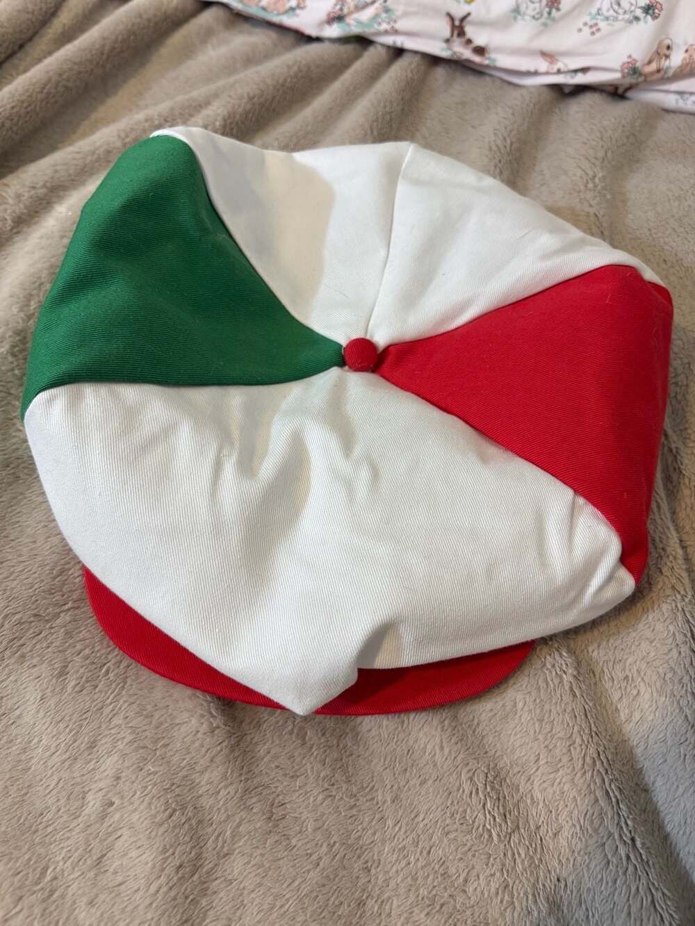Vintage Italian Flag Snapback Gatsby Tam Newsboy Hat Red White Green